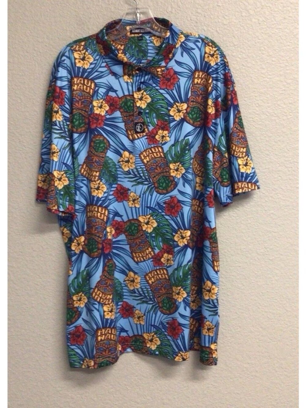 Altamont Beer Works 'Maui Maui' Party Hawaiian Tiki Polo Shirt Men's Size 3XL